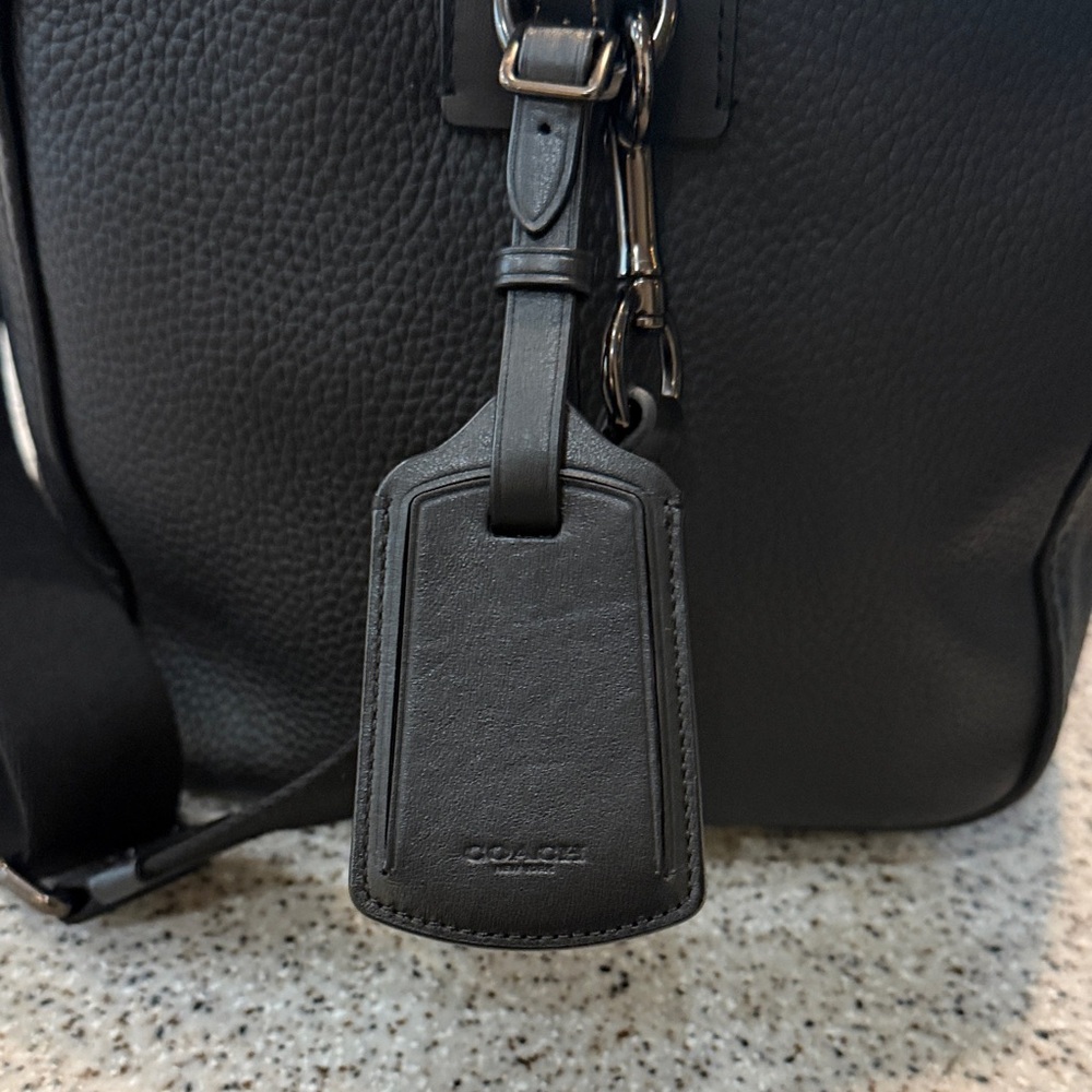 Coach Black Leather Duffel Bag - Picture 3 of 6